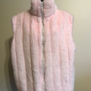 Pink Faux Fur Vest